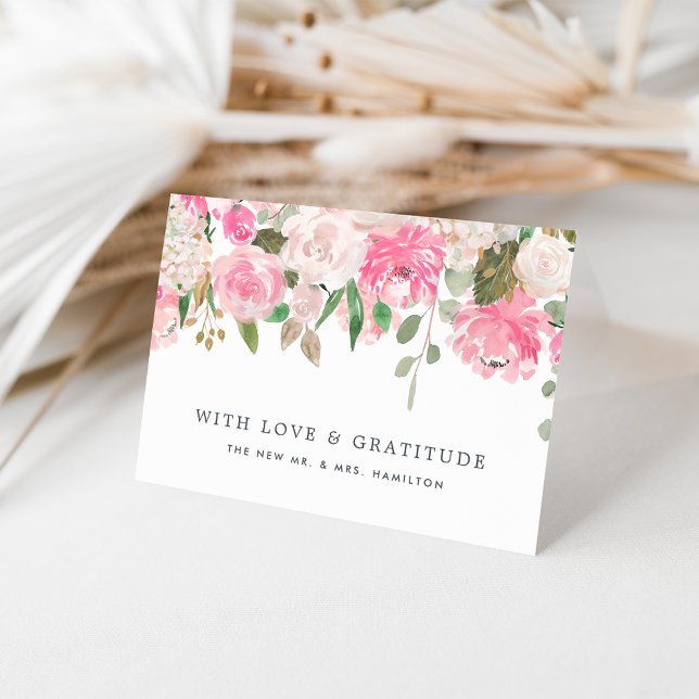 Carte De Remerciements Remerciement personnalisé floral de la mi-été (Créateur téléchargé)