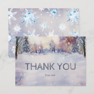 Carte De Remerciements Remerciement personnalisé pour Baby Shower d'hiver