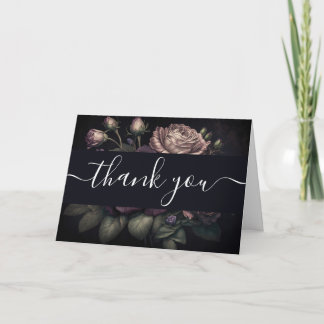 Carte De Remerciements Remerciement personnalisé Rose Rose Poussiéreuse V