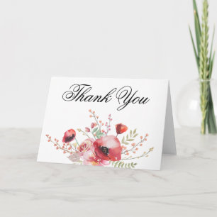 Carte De Remerciements Remerciement Poppy Boho
