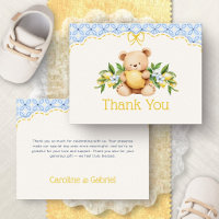 Remerciement pour Baby Shower Amalfi Lemon Italian