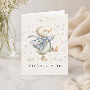 Carte De Remerciements Remerciement pour Baby Shower Canard Garçon Livre