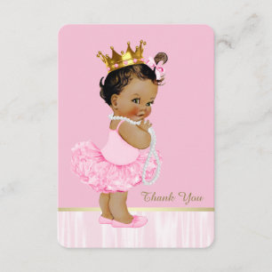 Carte De Remerciements Remerciement pour Baby Shower de Ballerine Ethniqu