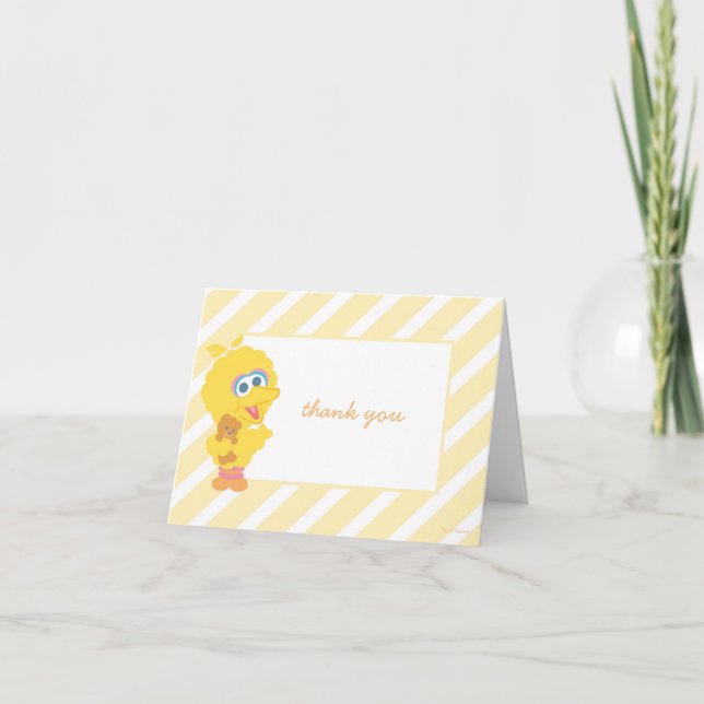 Carte De Remerciements Remerciement pour Baby Shower de Big Bird (Devant)