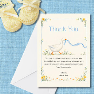 Carte De Remerciements Remerciement pour Baby Shower d'Oie Ridicule
