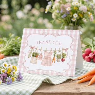 Carte De Remerciements Remerciement pour Baby Shower Fille Issue de Terro