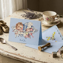 Remerciement pour Baby Shower pour bébé garçon Ble
