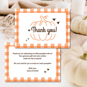 Carte De Remerciements Remerciement pour Baby Shower Rétro et Neutre sur 