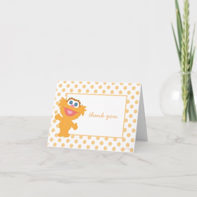 Carte De Remerciements Remerciement pour la Baby Shower de Zöe (Devant)