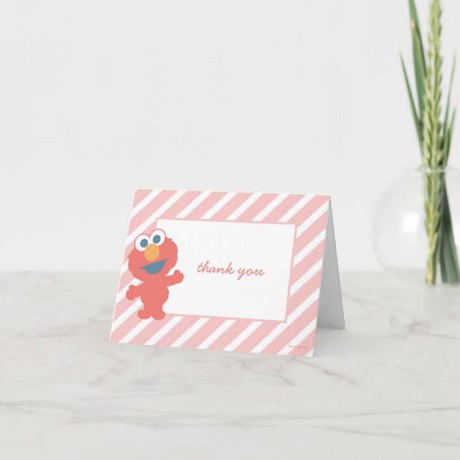 Carte De Remerciements Remerciement pour la Baby Shower d'Elmo (Devant)