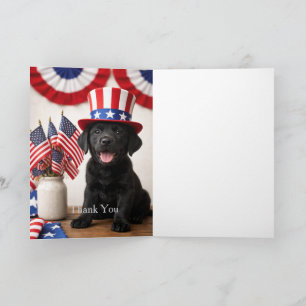 Carte De Remerciements Remerciement pour la fête d'été de chiot Labrador