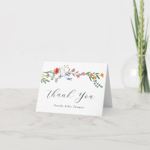 Carte De Remerciements Remerciement pour mariage dans un jardin secret