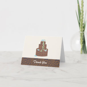Carte De Remerciements Remerciement pour un gâteau de mariage au Chocolat