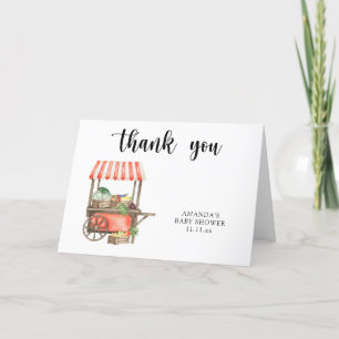 Carte De Remerciements Remerciement pour une baby shower de produits loca