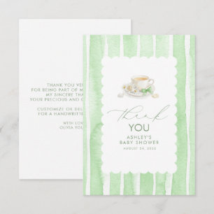 Carte De Remerciements Remerciement pour une baby shower sur le thème du