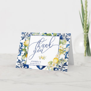 Carte De Remerciements Remerciement pour une douche de mariée au citron m