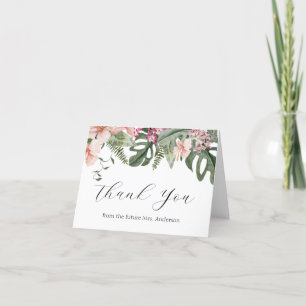 Carte De Remerciements Remerciement pour une douche de mariée florale tro