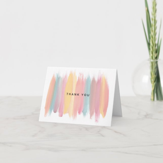 Carte De Remerciements Remerciement pour une fête de mariage Paint Party (Devant)