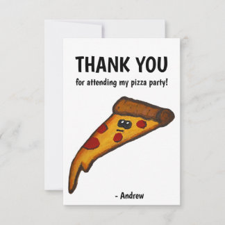 Carte De Remerciements Remerciement pour une fête de pizza