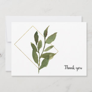 Carte De Remerciements Remerciement Simple Foliage Funérailles Blanc