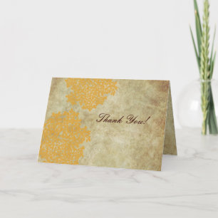 Carte De Remerciements Remerciement Vintage Yellow Queen Ann's Lace