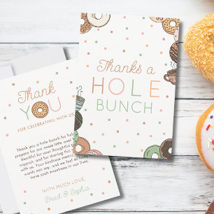 Carte De Remerciements Remerciements de Baby Shower Donut pour un Tas de