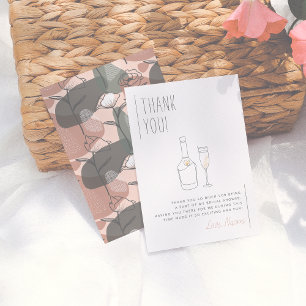 Carte De Remerciements Remerciements de fête prénuptiale florale boho ver
