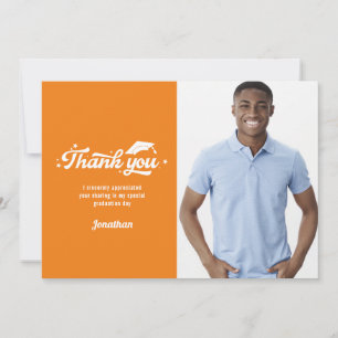 Carte De Remerciements Remerciements de fin d'études photo orange