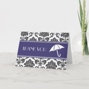 Carte De Remerciements Remerciements de mariage Black and Blue