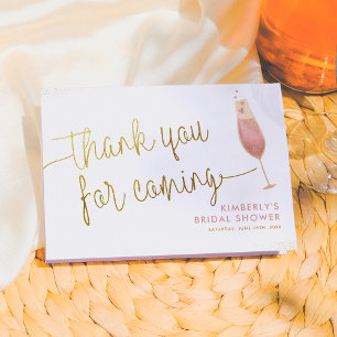 Carte De Remerciements Remerciements de Mariage Brunch & Bubbly Or