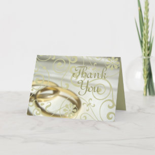 Carte De Remerciements Remerciements de mariage (couleur personnalisable 