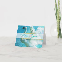 Remerciements de mariage de cygne magique