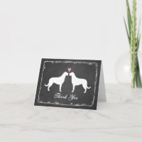 Remerciements de mariage des lévriers irlandais