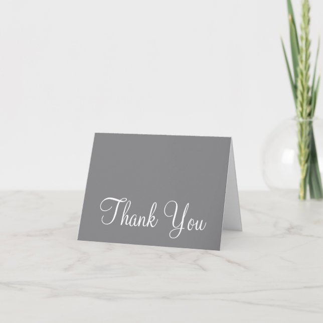 Carte De Remerciements Remerciements de mariage gris (Devant)