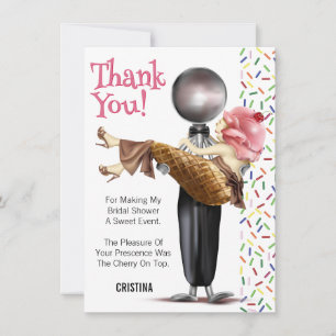 Carte De Remerciements Remerciements de Mariage pour Crème Glacée Ramassé