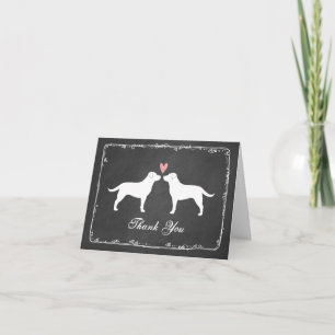Carte De Remerciements Remerciements de mariage pour Retrievers du Labrad