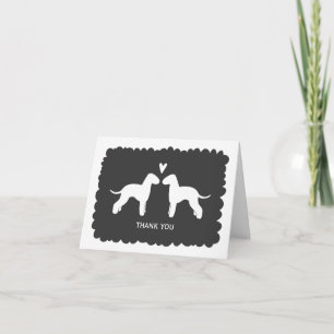 Carte De Remerciements Remerciements de mariage pour Terriers de Bedlingt