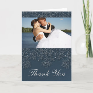 Carte De Remerciements Remerciements de photo de mariage aux élégantes vo