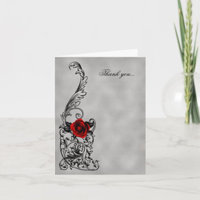 Carte De Remerciements Remerciements du mariage gothique de la danse (Devant)