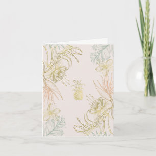 Carte De Remerciements Remerciements Élégantes Feuilles Florales Botaniqu