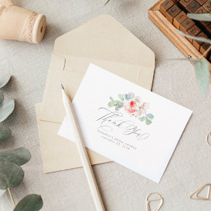 Carte De Remerciements Remerciements élégants pour une douche de mariage 