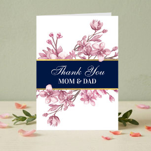 Carte De Remerciements Remerciements Fleuris pour le Jour du Mariage des