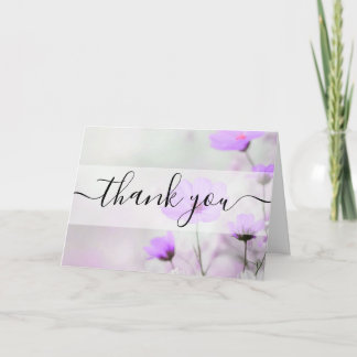 Carte De Remerciements Remerciements Fleurs Violettes Simples Personnalis