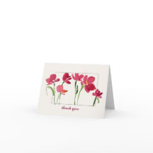 Remerciements Floraux Libres à l'Aquarelle Rouge É