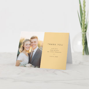 Carte De Remerciements Remerciements Jaune Mariage Grateful