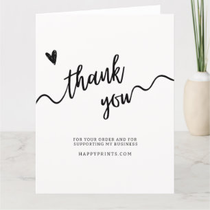 Carte De Remerciements Remerciements modifiables pour votre achat, entrep