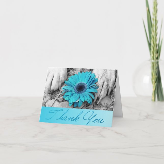 Carte De Remerciements Remerciements Pawer Card_Flower (Devant)