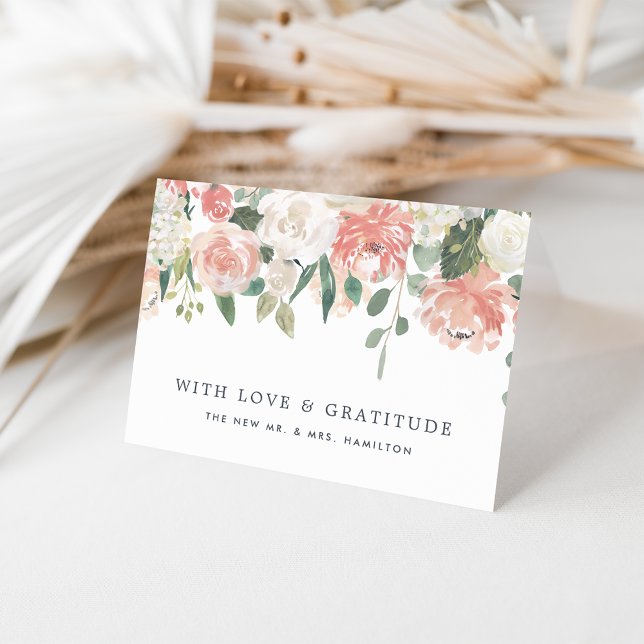 Carte De Remerciements Remerciements Personnalisés Floraux de la Mi-Été (Créateur téléchargé)