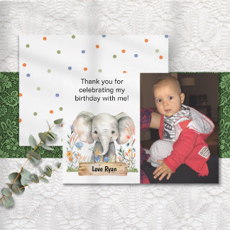 Carte De Remerciements Remerciements Photo Enfants