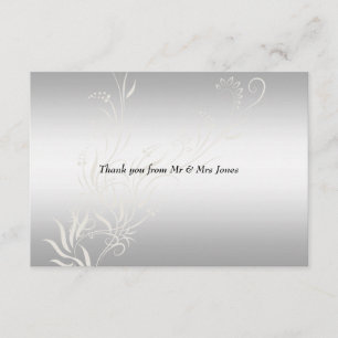 Carte De Remerciements Remerciements populaires pour noces d'argent